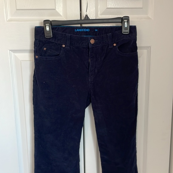 LANDS END boys cords navy.  SZ 14 Boys, like new condition - Picture 4 of 14